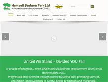 Tablet Screenshot of hainaultbusinesspark.com